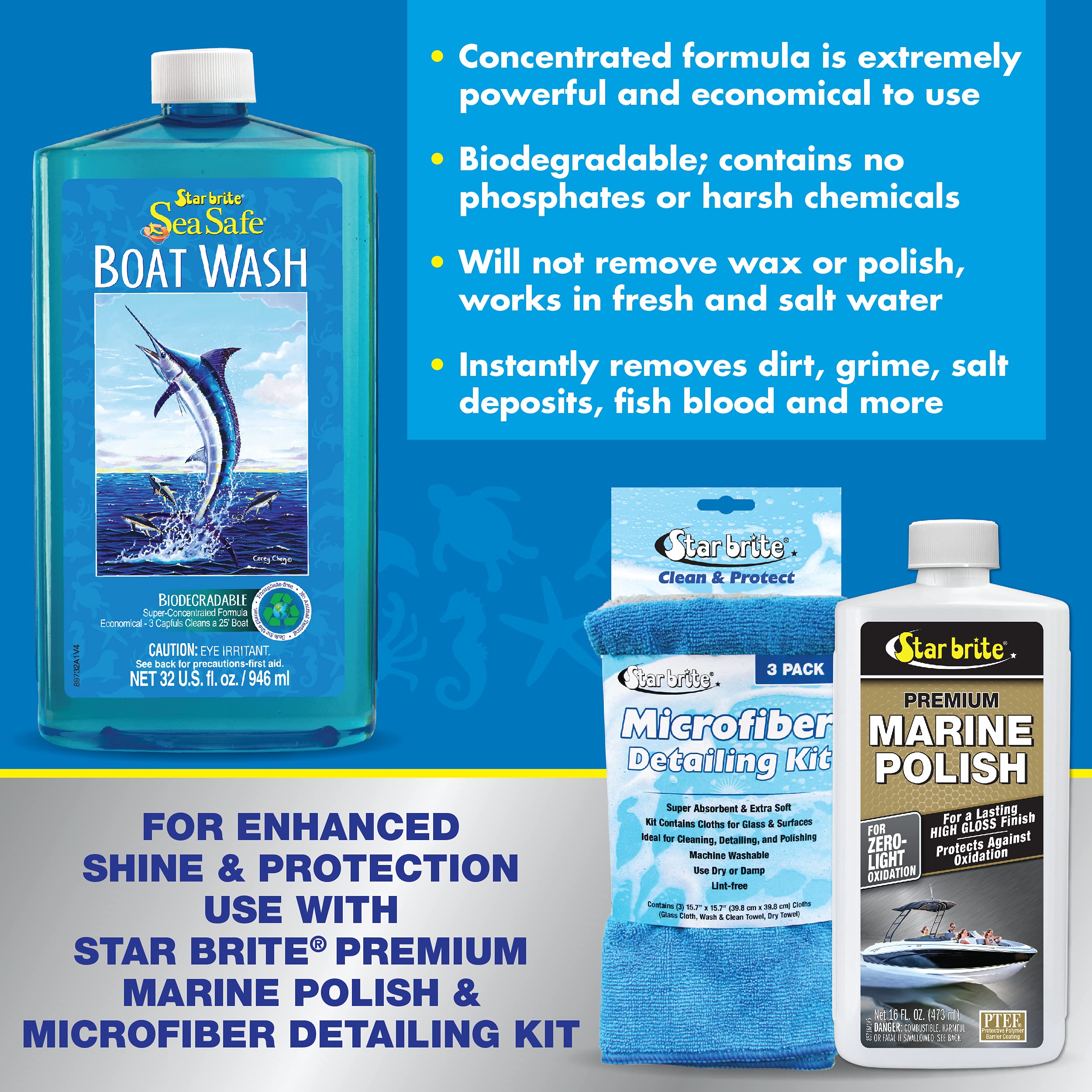 Star Brite 089732Pw Star Brite Sea Safe Boat Wash , 32 Oz