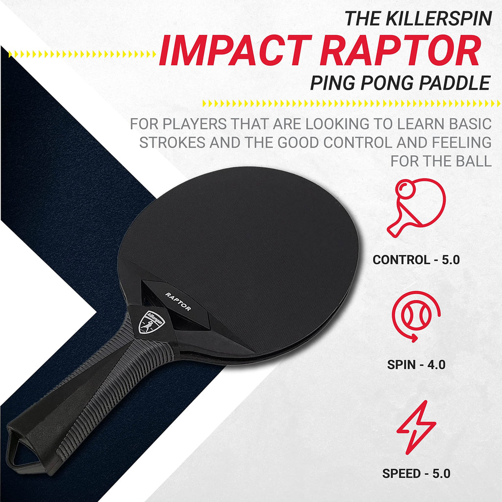 Killerspin Impact Raptor Outdoor Paddle, Table Tennis Paddles, Table Tennis Racket, Ping Pong Paddle Case, Table Tennis Equipmen