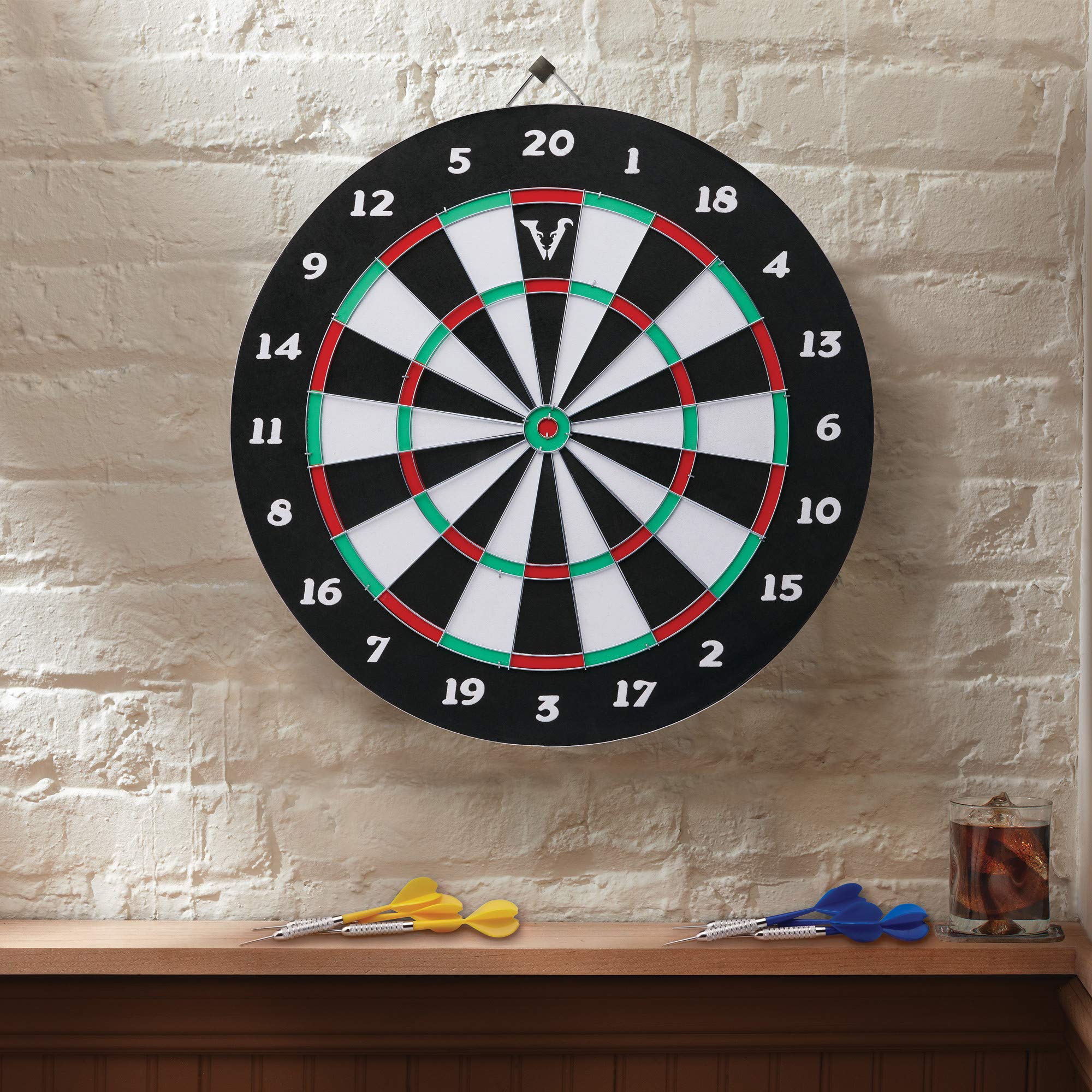 Viper Double Play 2-In-1 Baseball Coiled Paper Fiber Dartboard With Darts
