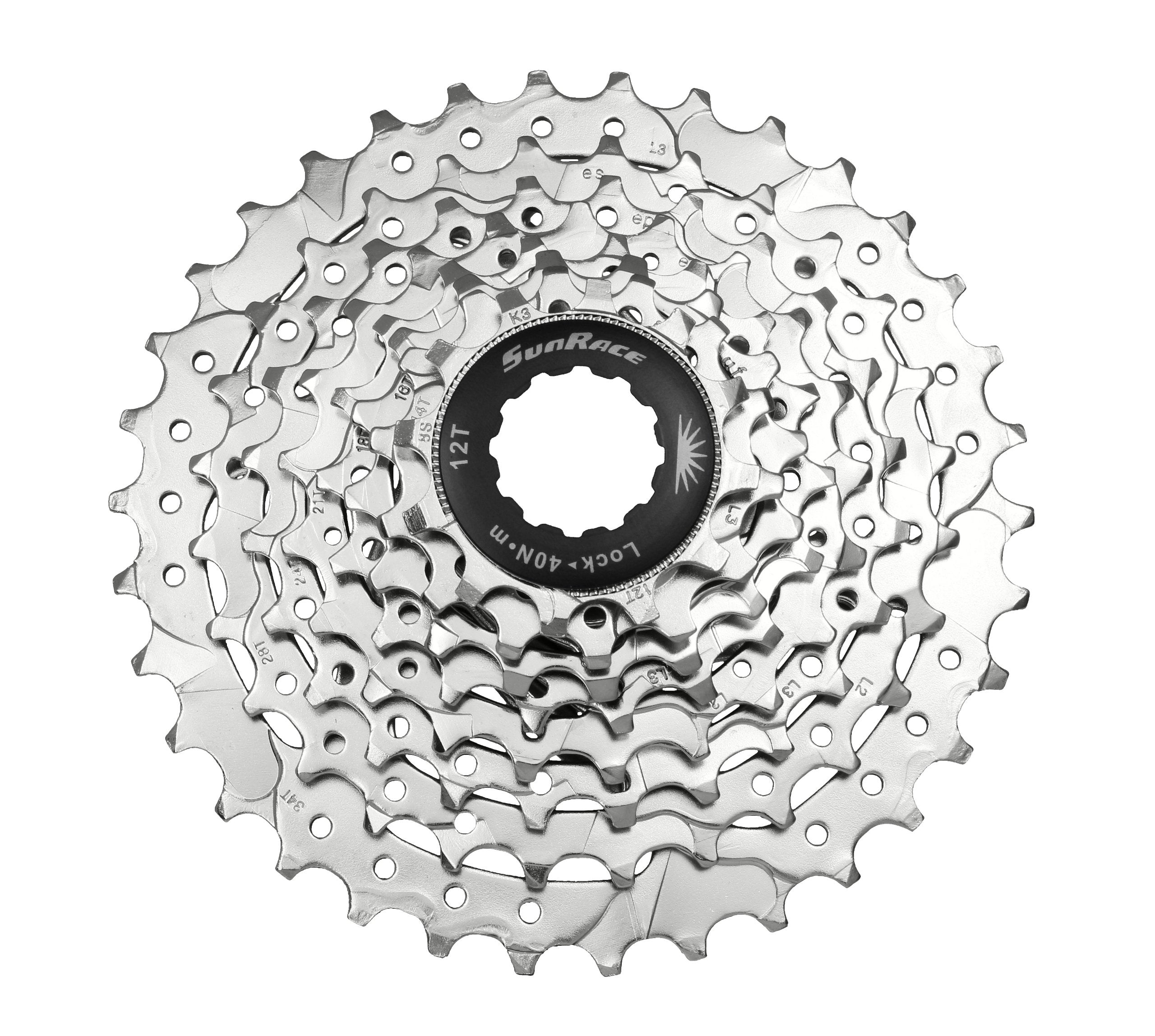 Sunrace Csm66 8-Speed Nickel Plated Cassette, 11-32T