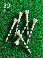 Champ 86509 Zarma Flytee My Hite 2-3/4'' 30 Count White With Black Stripes Golf Tees