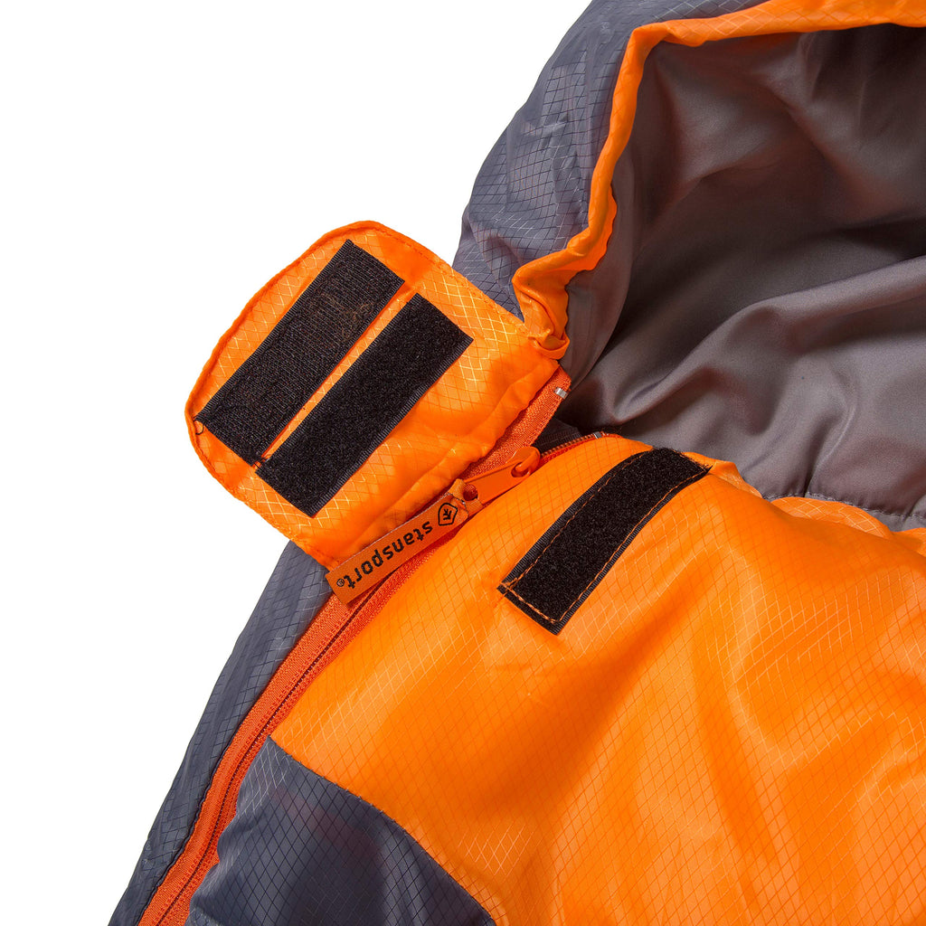 Stansport Glacier Mummy Sleeping Bag 3.1 Lb, Orange, 86'' L X 34'' W