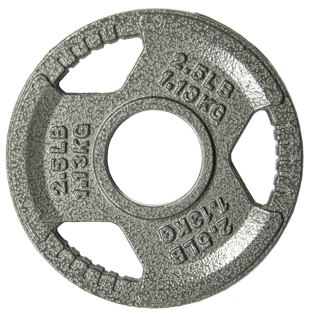 Balancefrom Olympic 2-Inch Cast Iron Plate Weight Plate For Strength Training And Weightlifting, 2.5-Pound, Single