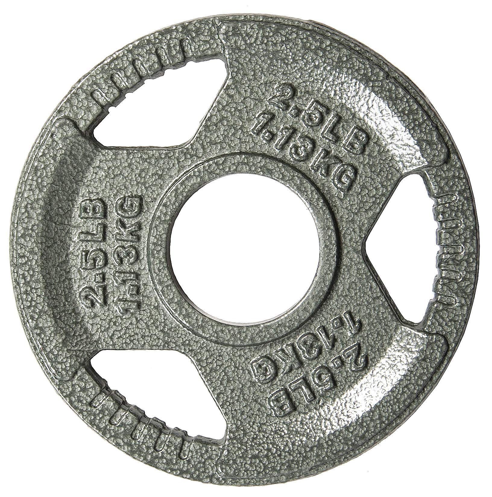 Balancefrom Olympic 2-Inch Cast Iron Plate Weight Plate For Strength Training And Weightlifting, 2.5-Pound, Single