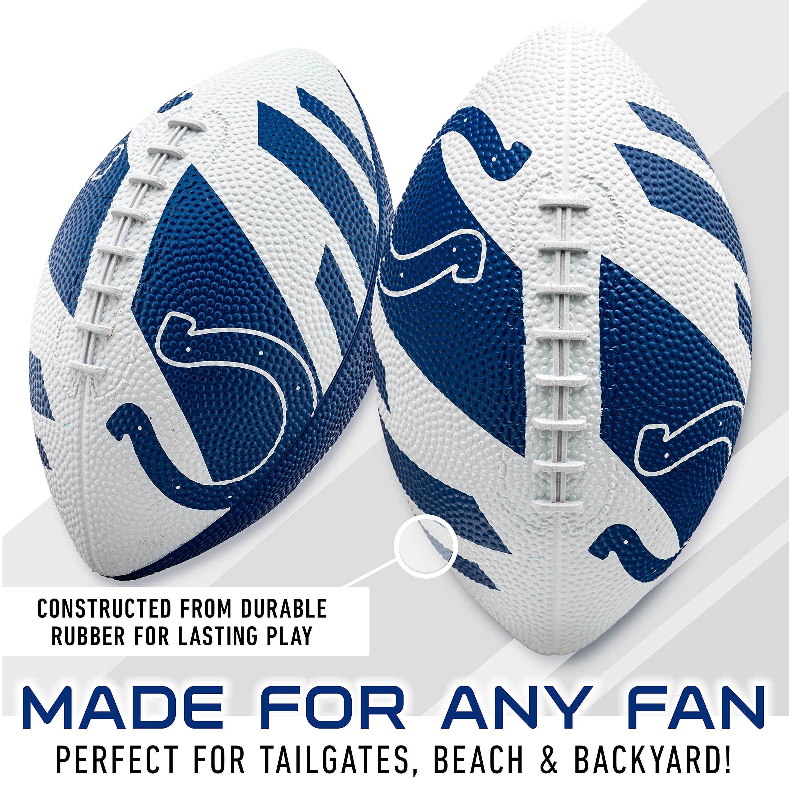 Franklin Sports Nfl Indianapolis Colts Football - Youth Football - Mini 8.5'' Rubber Ball - Perfect For Kids - Team Logos And Co