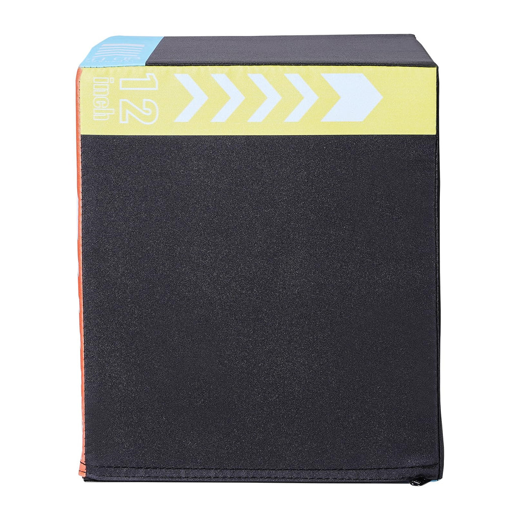Vevor 3 In 1 Plyometric Jump Box, 16/14/12 Inch Cotton Plyo Box, Platform & Jumping Agility Box, Anti-Slip Fitness Exercise Step