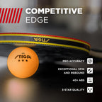 Stiga 6-Pack Orange 3 Star Table Tennis Balls  40Mm Ittf Regulation Size And Weight Ping Pong Balls