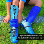 Malaga Soccer Shin Guard with Adjustable Straps-Blue/Black - Vizari Sports