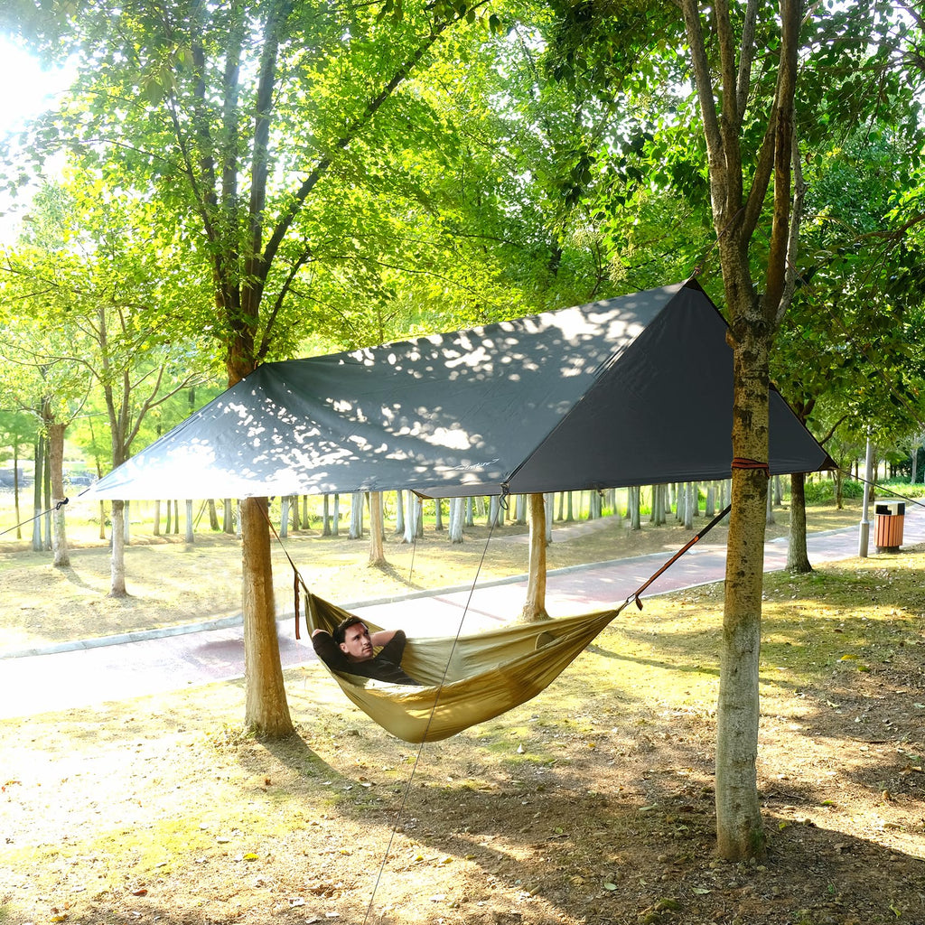 Clostnature Waterproof Camping Tarp For Tent - Ultralight Hammock Rain Fly For Backpacking, Heavy Duty Camping Hiking Awning Lig