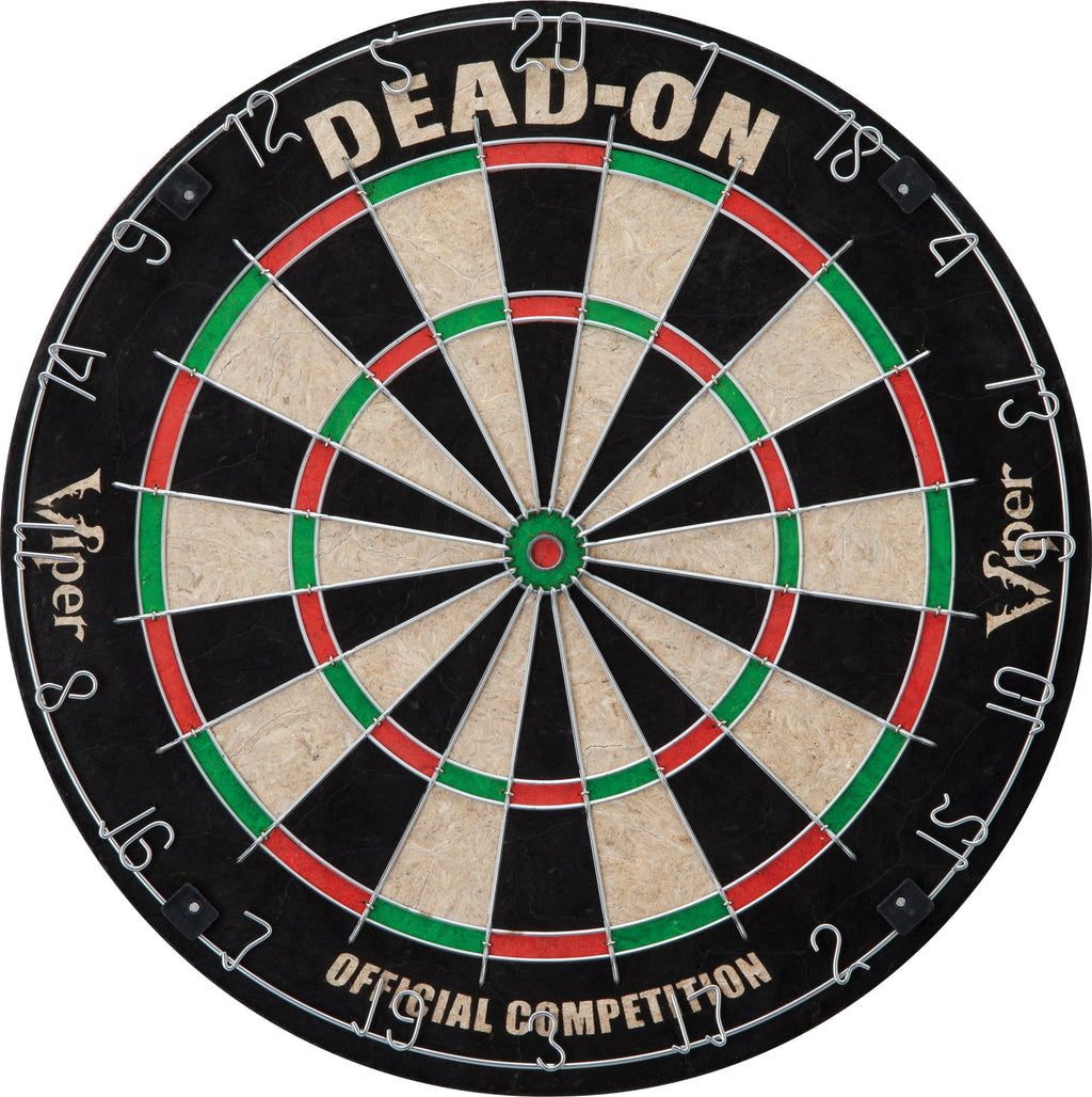 Viper By Gld Products Metropolitan Solid Wood Cabinet & Sisal/Bristle Dartboard Ready-To-Play Bundle: Deluxe Set (Dead On Dartbo