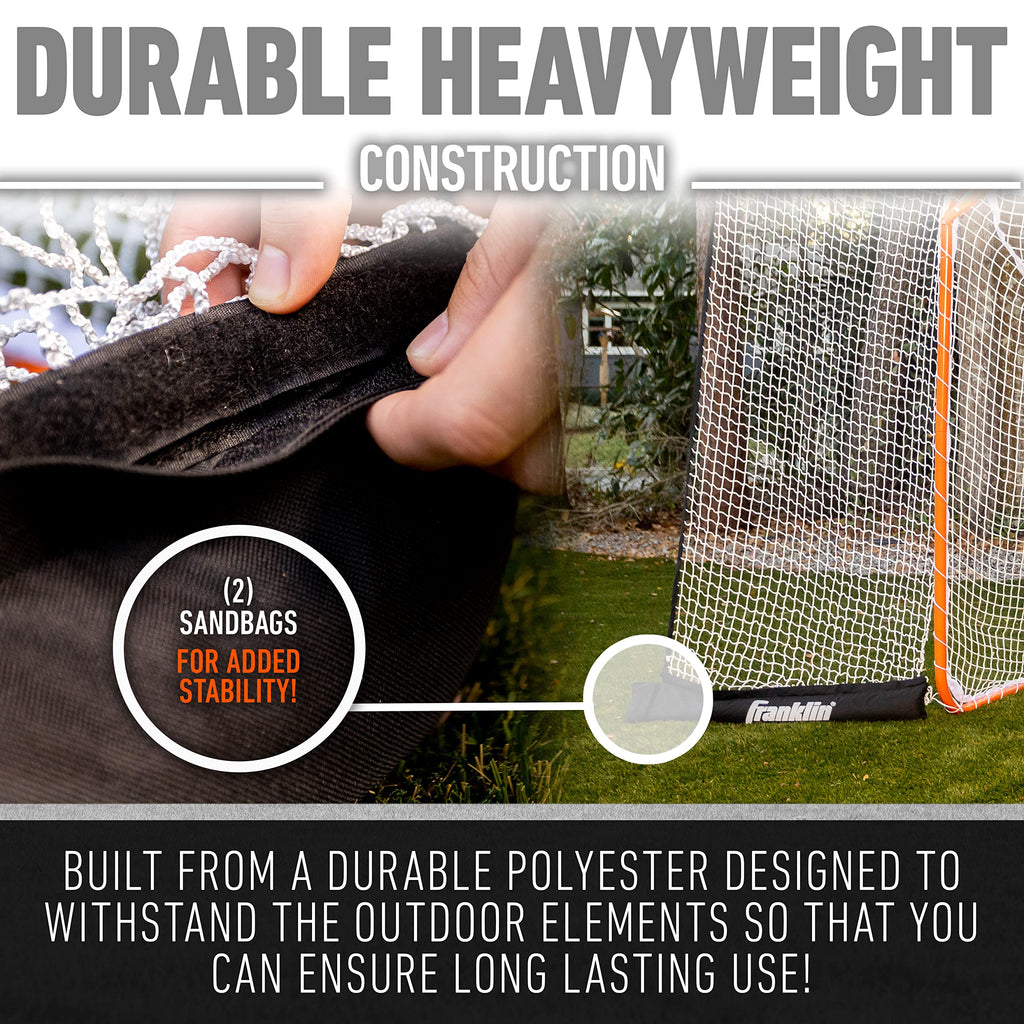 Franklin Sports Lacrosse Backstop Net - Lax Goal Extra Large Durable Net For Shooting Training + Practice - - 12' X 9'