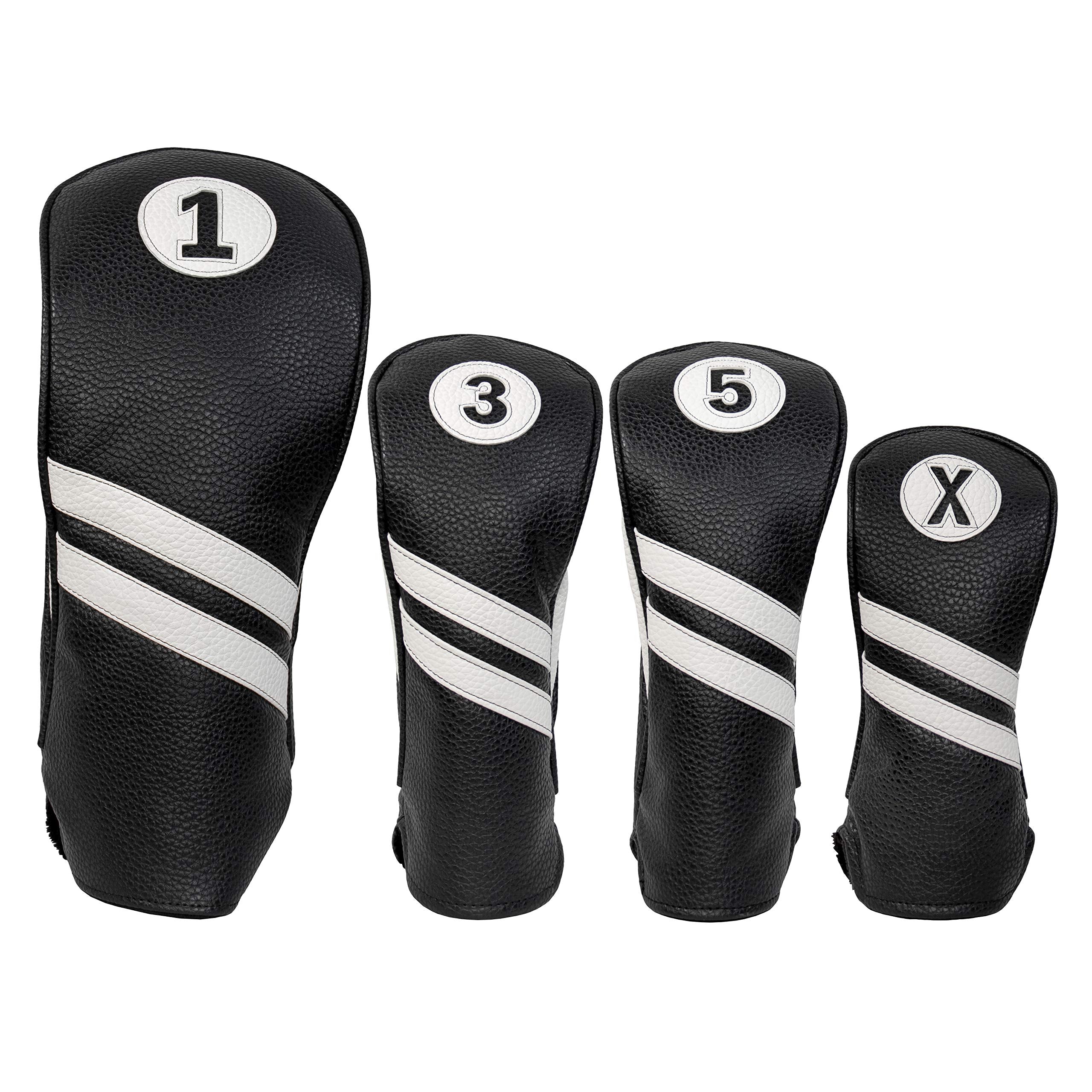 Proactive Sports Vintage Golf Club Head Covers For Driver, Fairway Woods, And Hybrid (1,3,5,X) | Headcovers Fit Up To 460Cc | Cl