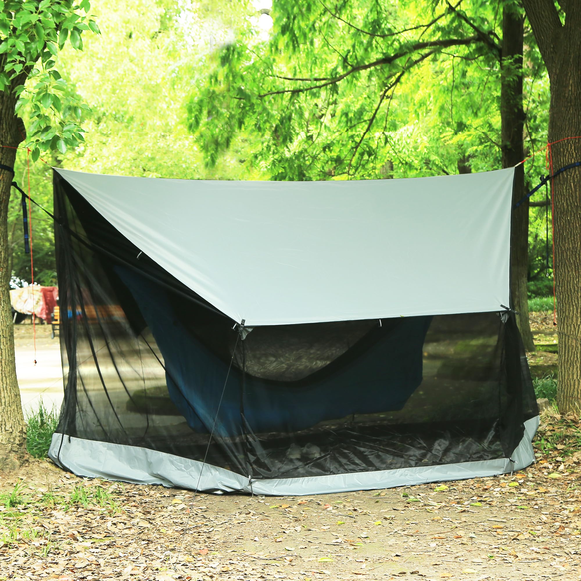 Lightweight No Bug Screen House For Hammock, Canoe Picnics Backyards Backpacking Camping Beach In Summer (Dark Shade)