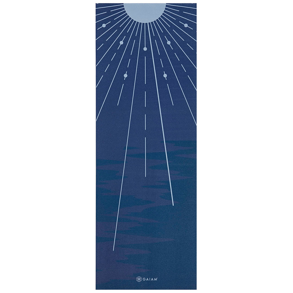 Gaiam 4Mm Yoga Mat, Non Slip Exercise & Fitness Mat For All Types Of Yoga, Pilates & Floor Exercises - Moonlit Tide