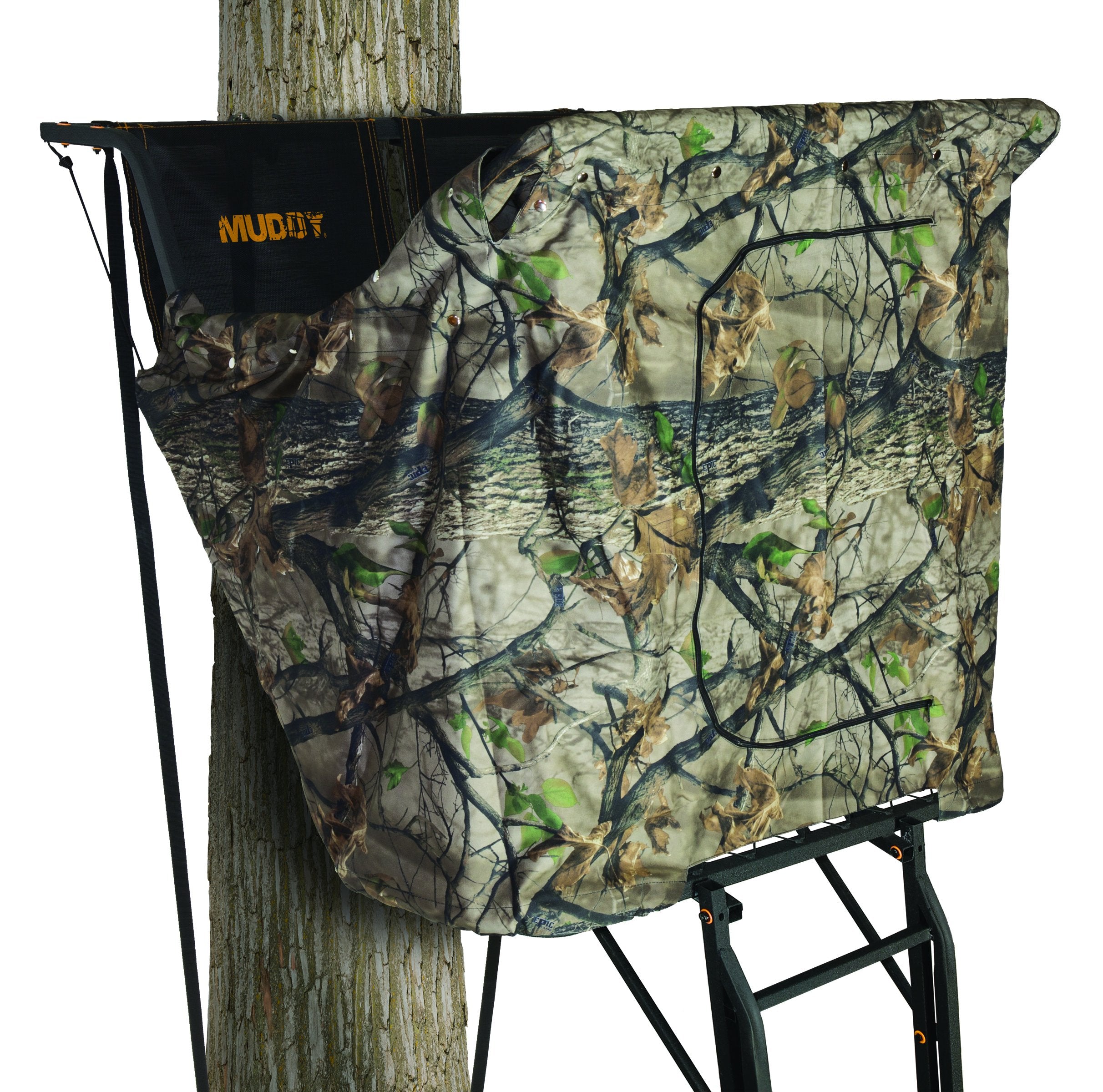 Muddy Made To Fit Blind Kit Ii Fitting Side Kick And Sky-Rise Ladderstand, Camo,One Size