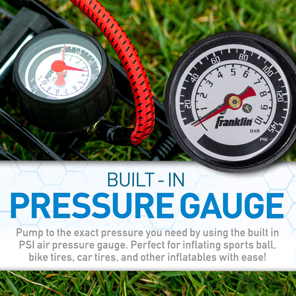 Franklin Sports Air Pump With High-Pressure Foot Pedal For Sports Balls, Bikes, Inflatables And More - Compact And Heavy Duty