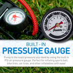 Franklin Sports Air Pump With High-Pressure Foot Pedal For Sports Balls, Bikes, Inflatables And More - Compact And Heavy Duty