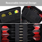 Co2Crea Hard Case Compatible With Steel Tip Or Soft Tip Darts, Holds 12 Darts And Extra Accessories, Built-In Storage Tubes And