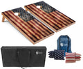 Tailgating Pros Cornhole Boards - 4'X2' Cornhole Game W/Carrying Case & Set Of 8 Corn Hole Bean Bags W/Tote