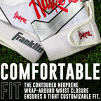 Franklin Sports Nebraska Huskers Youth College Football Receiver Gloves - Receiver Gloves For Kids - Ncaa Team Logos And Silicon