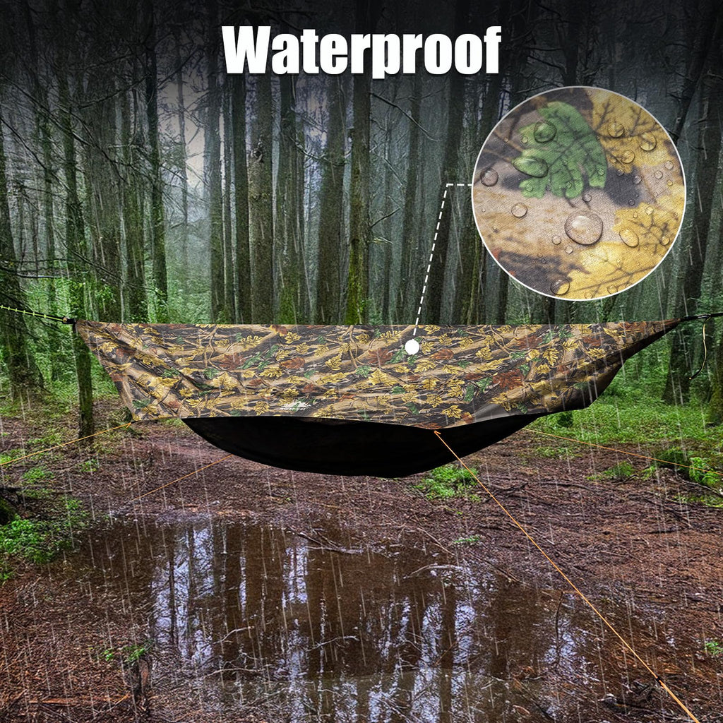 Night Cat Camping Hammock Tent: Lightweight Portable 4 In 1 Hammock With Rain Tarp And Mosquito Net For Hiking Jungle Outdoor Ca