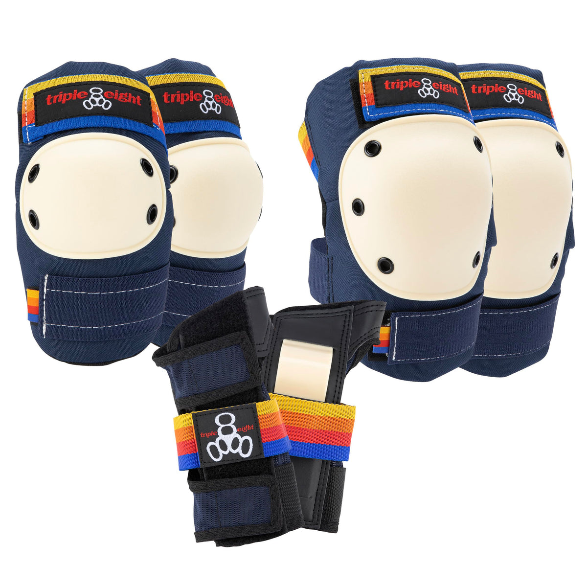 Triple Eight Saver Series 3Pack Pad Set Ideal for Skateboarding, Inline Skating, Roller Skating, and Biking