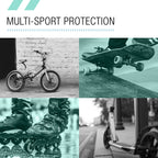 80Six Kids Multi-Sport Pad Set with Wristguards, Elbow Pads, and Knee Pads, Surf Green Teal, Small/Medium - Ages 8+