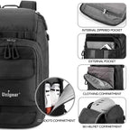 Unigear Ski Boot Bag, 50L Ski Boot Travel Backpack For Ski Helmet, Goggles, Gloves, Skis, Snowboard & Accessories (Black)