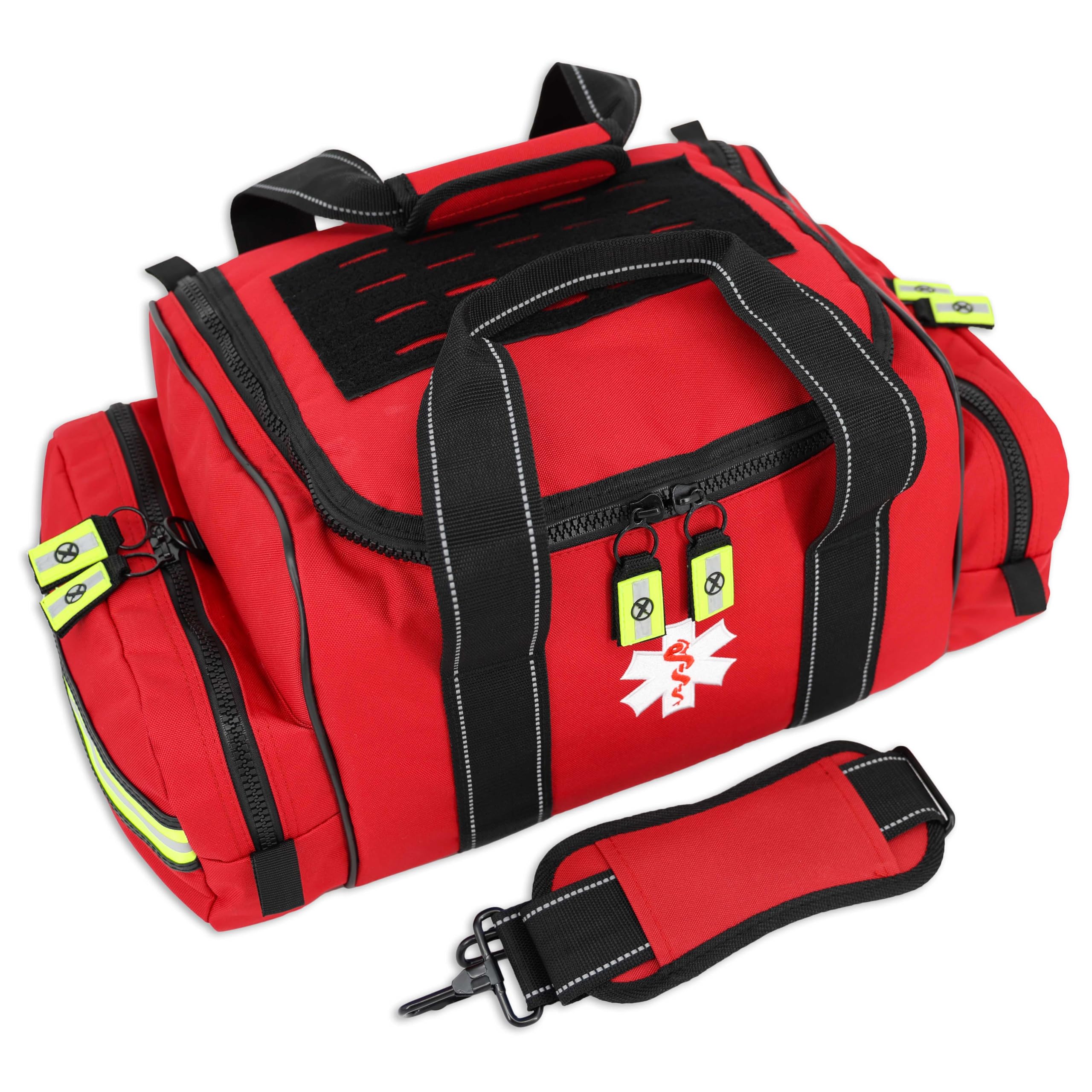 Lightning X EMT Medic Large First Responder EMS Trauma Jump Bag w/Dividers (Red)