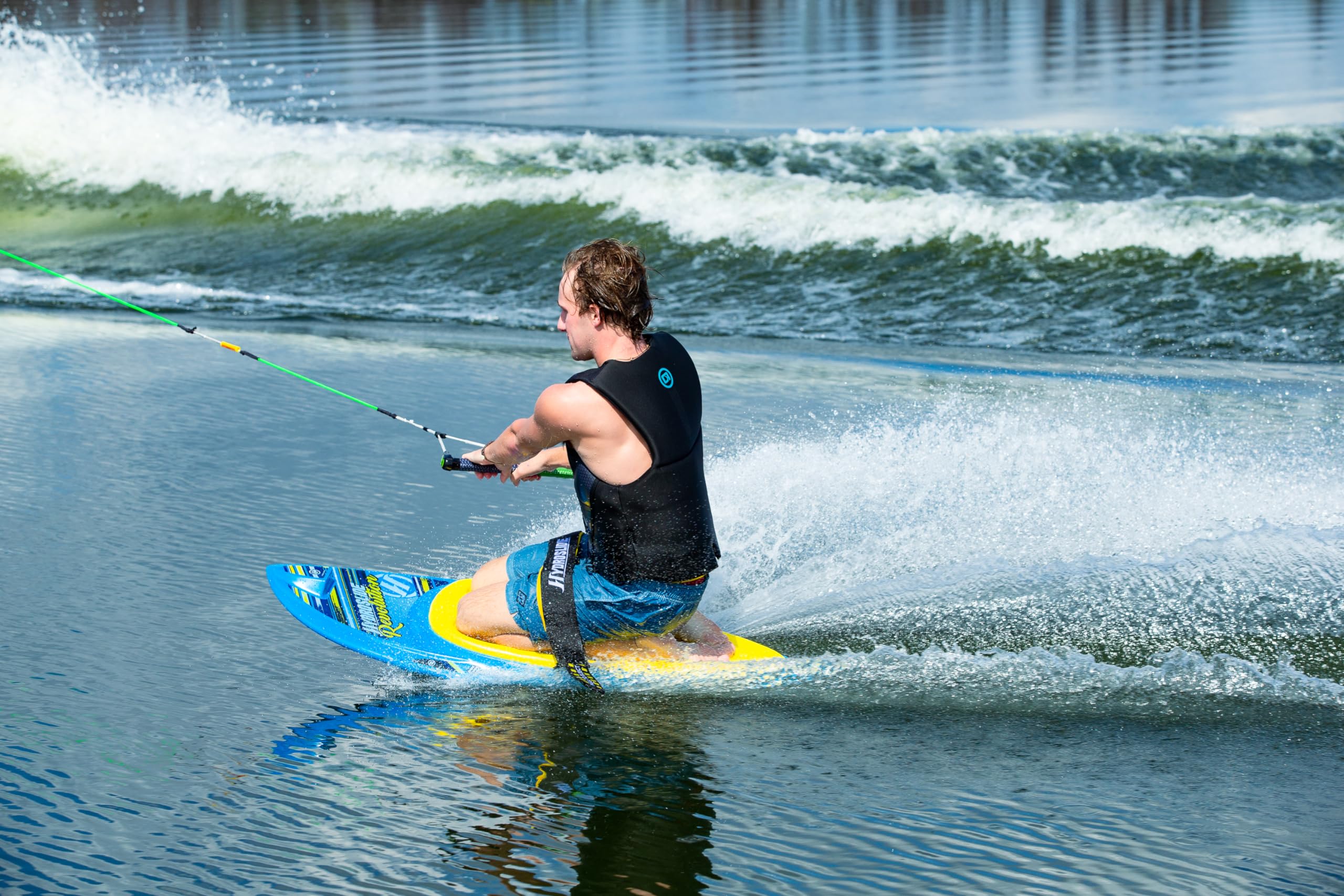 Hydroslide Revolution Kneeboard For Water Sports & Boating W/ Strap And Hydrohook Rope Attachment