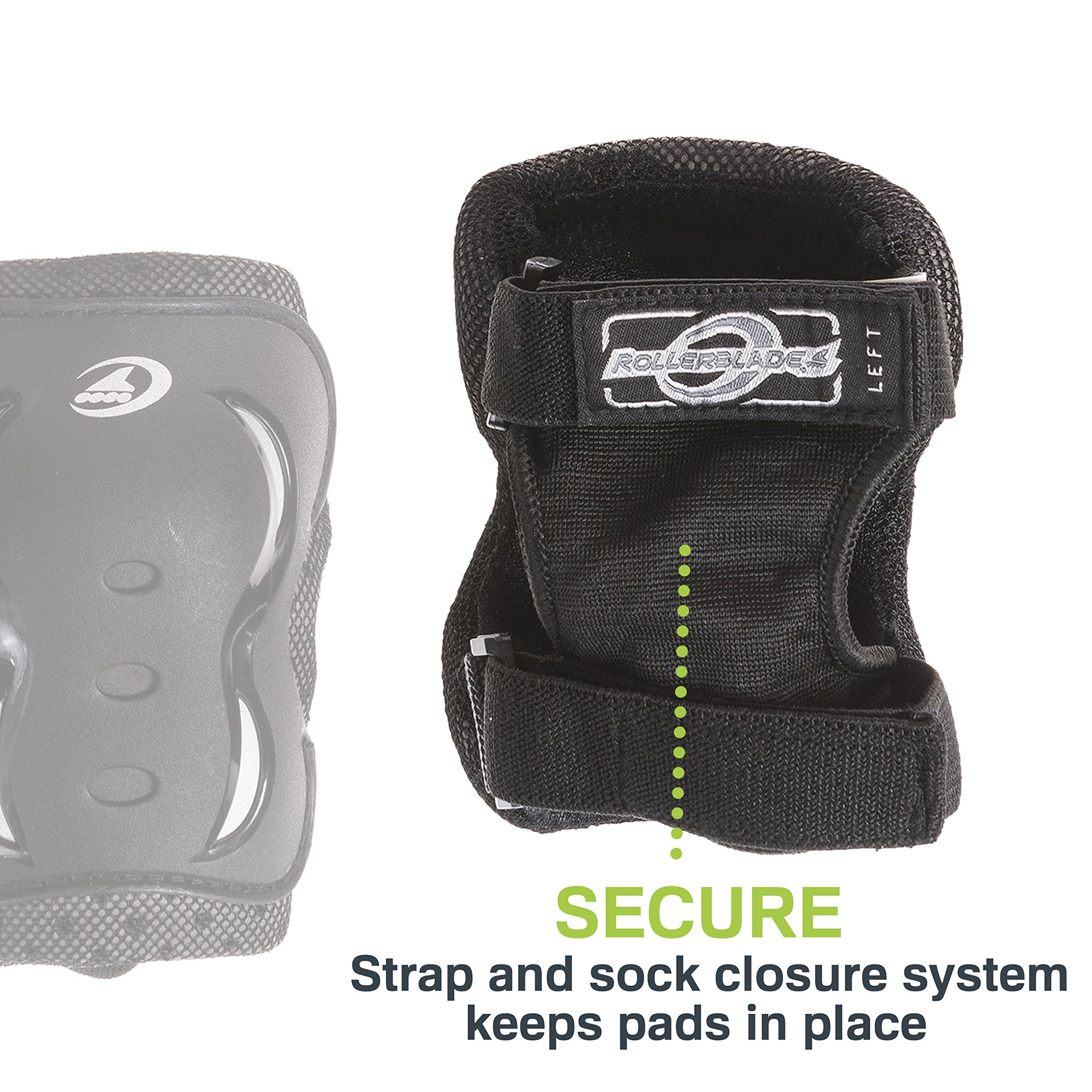 Rollerblade Bladegear Xt Junior 3 Pack Protective Gear, Knee Pads, Elbow Pads And Wrist Guards, Multi Sport Protection,Youth, Bl