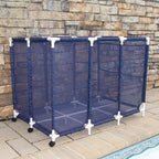 Modern Blue Pool Storage Bin - Xx-Large | Nylon Mesh Basket Organizer For Your Goggles, Beach Balls, Floats, Swim Toys & Accesso