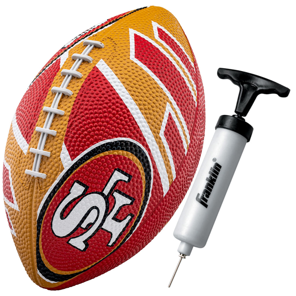 Franklin Sports Nfl San Francisco 49Ers Football - Youth Football - Mini 8.5'' Rubber Ball - Perfect For Kids - Team Logos And C