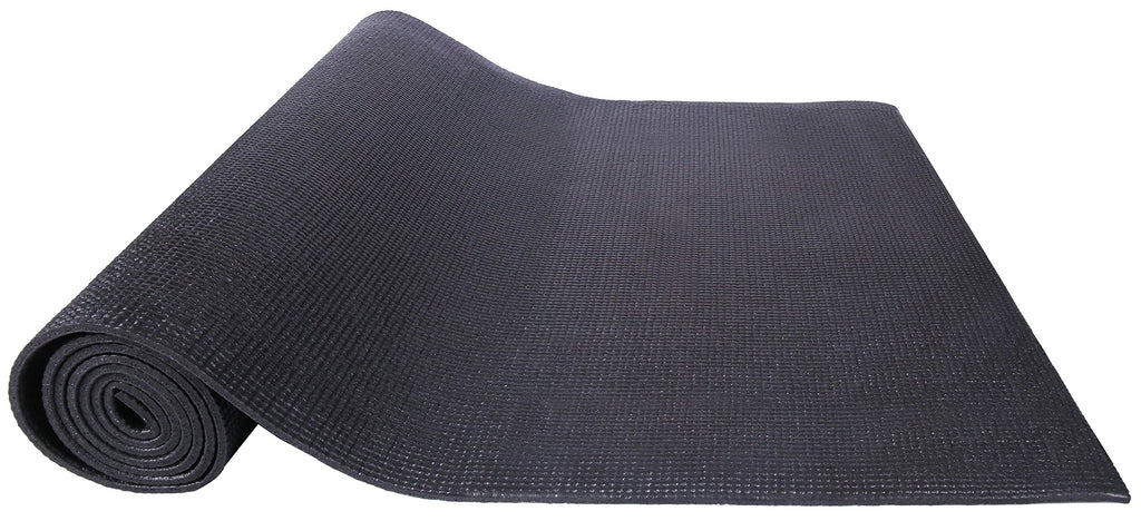 Fitvids All-Purpose 1/4-Inch High Density Anti-Tear Exercise Yoga Mat With Carrying Strap, Black