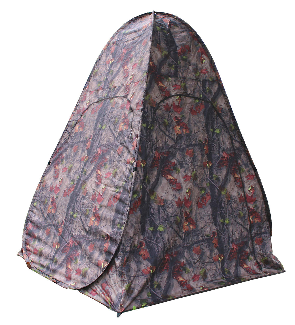 Hme Spring Steel 100 Ground Blind- Two Person, Blacked Out Interior, 4 Window Opening