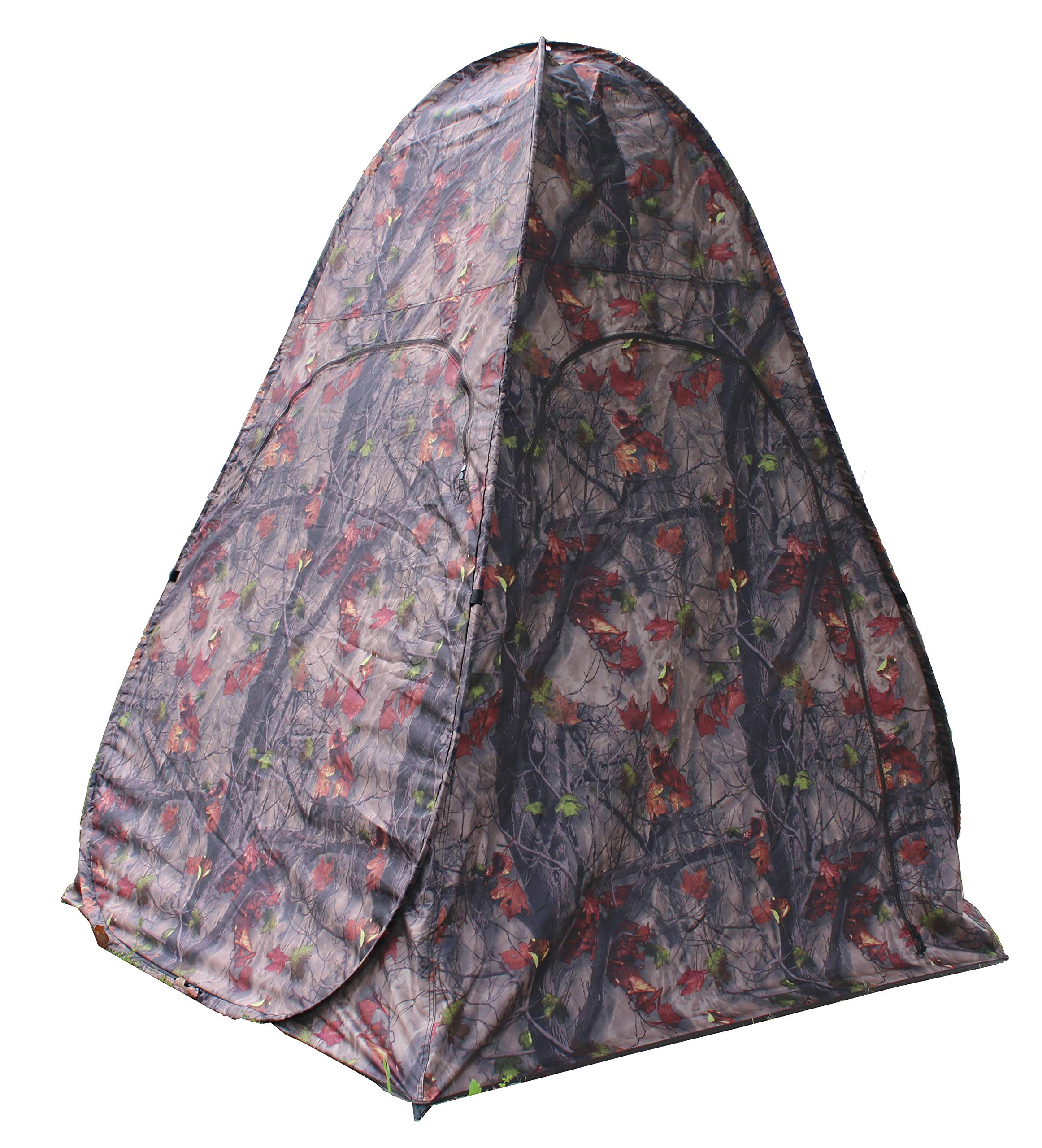 Hme Spring Steel 100 Ground Blind- Two Person, Blacked Out Interior, 4 Window Opening