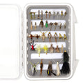 Outdoor Planet 36Pieces Pack 1 Essential Nymphs Flies/Wet Flies/Dry Flies/Streamer/Hopper Trout Fly Assortment For Fly Fishing F