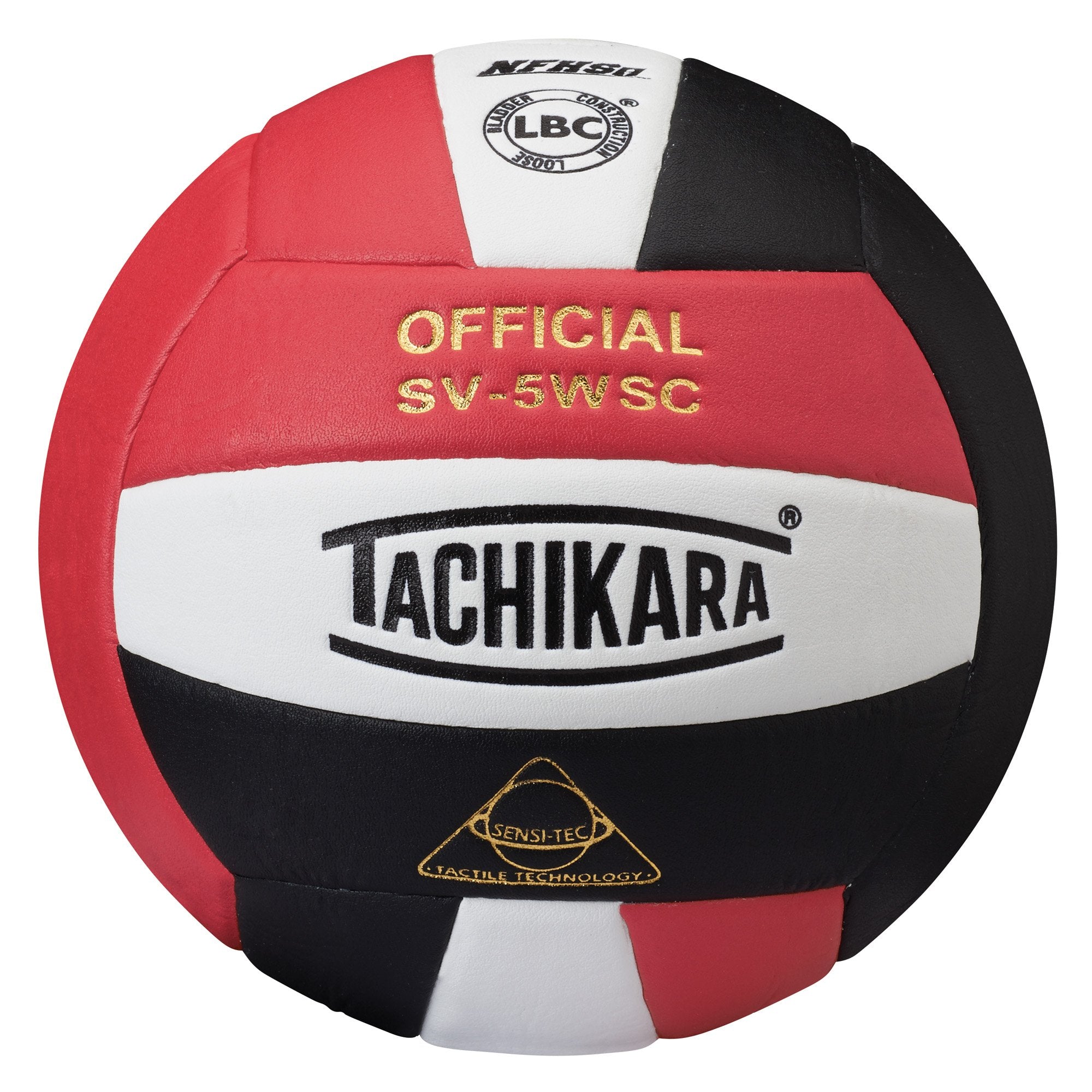 Tachikara Sv5Wsc Sensi-Tec Composite  Volleyball (Red, Wht, Black)