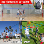 GoSports Slack Hoop Portable Basketball Game for Kids & Teens - Adjustable Height Outdoor Lawn, Beach, & Yard Game - Basketball