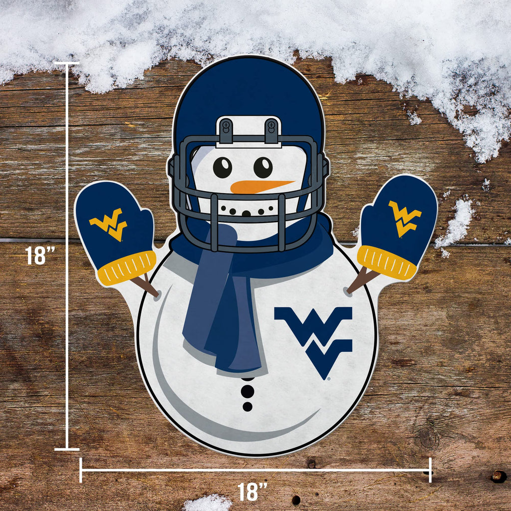 Rico Industries Ncaa West Virginia Mountaineers Snowman Shape Cut Pennant - Home And Living Room D  Cor - Soft Felt Ez To Hang