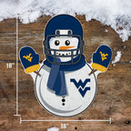 Rico Industries Ncaa West Virginia Mountaineers Snowman Shape Cut Pennant - Home And Living Room D  Cor - Soft Felt Ez To Hang