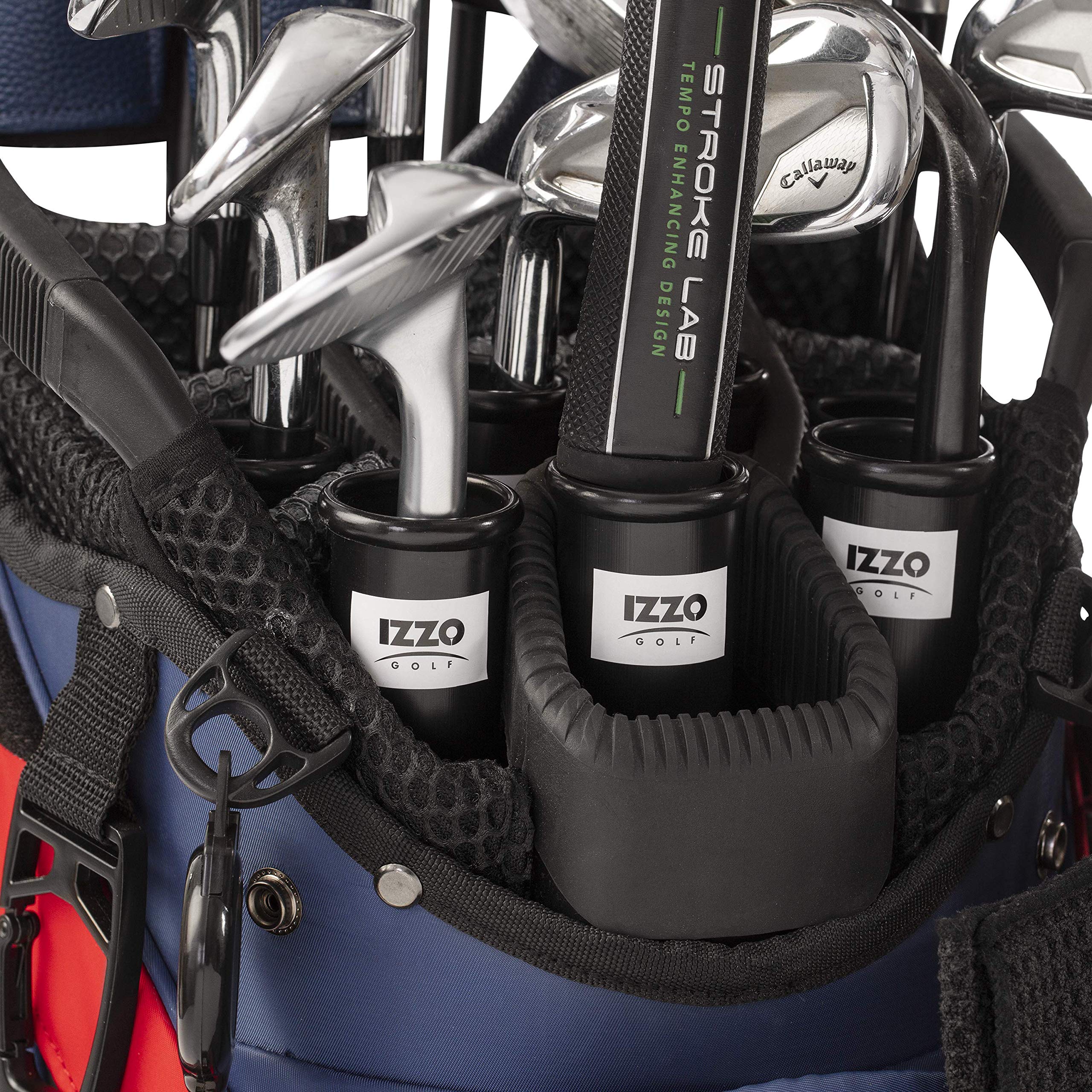 Izzo Golf Black Plastic Golf Club Tube, 1.5 Inch (Pack Of 7)