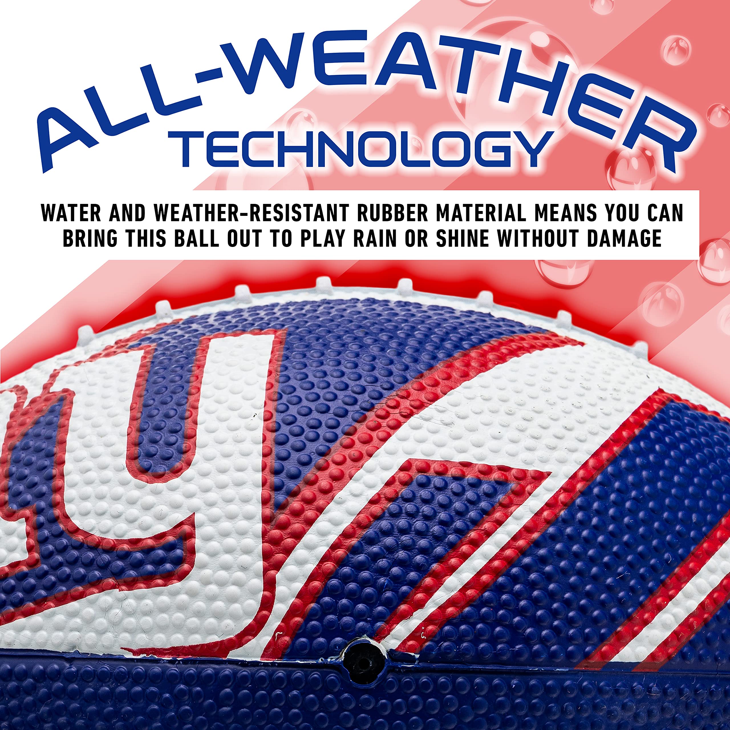 Franklin Sports Nfl New York Giants Football - Youth Football - Mini 8.5'' Rubber Ball - Perfect For Kids - Team Logos And Color