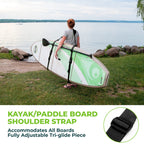 Gradient Fitness Kayak Paddle Board Carrier (Black)/Surfboard Straps For Shoulder  Hands-Free Carrying Straps For Paddleboards W
