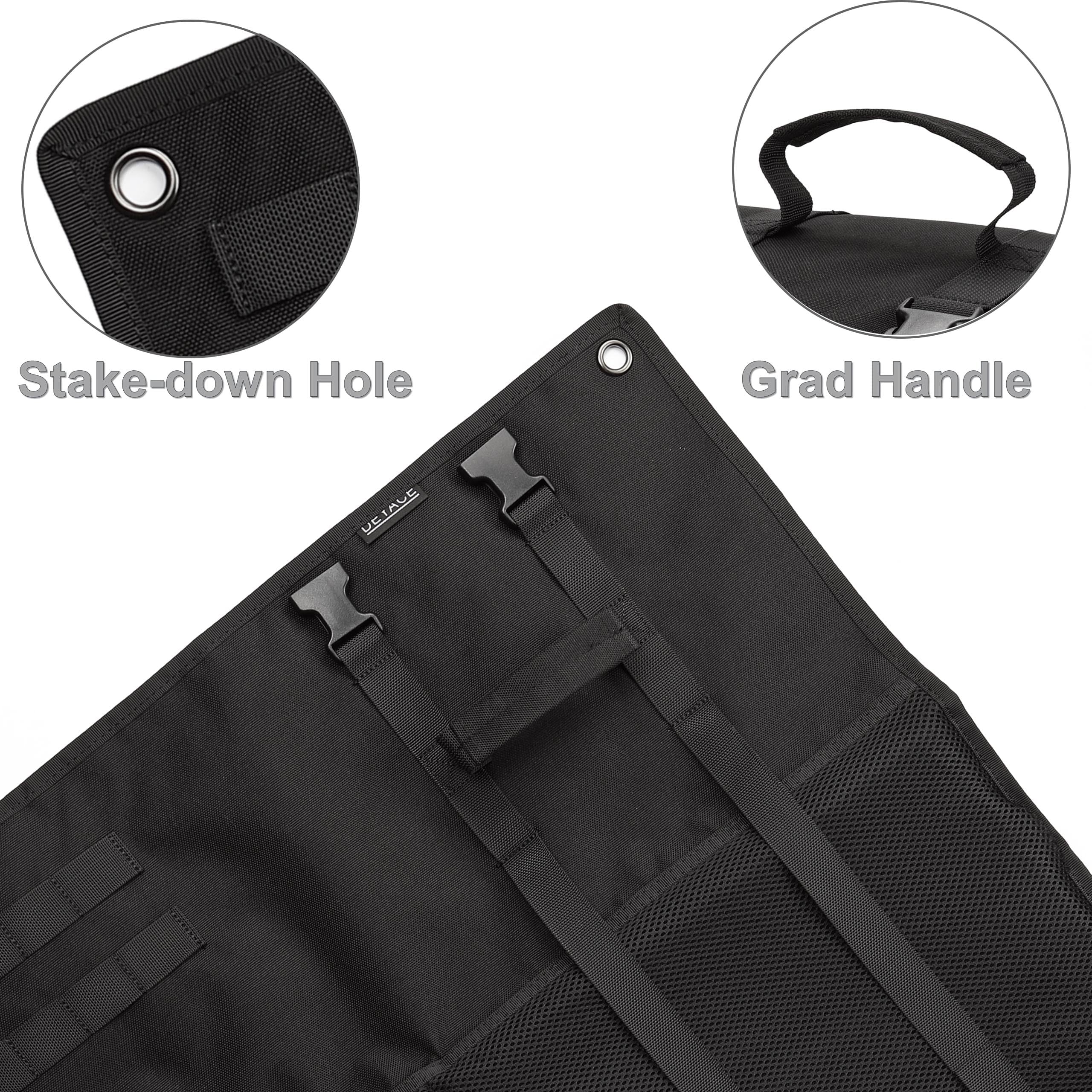 Deyace Shooting Mats Prone Padded, Extra Large Portable Roll Up Shooting Padded Mat For Range Shooting And Hunting (Black)