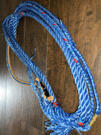 Bull Rope Blue Poly Pro 9X7 Rh 7/8'' X 1'' Soft - Ept Bull Ropes Riding Rope 16'
