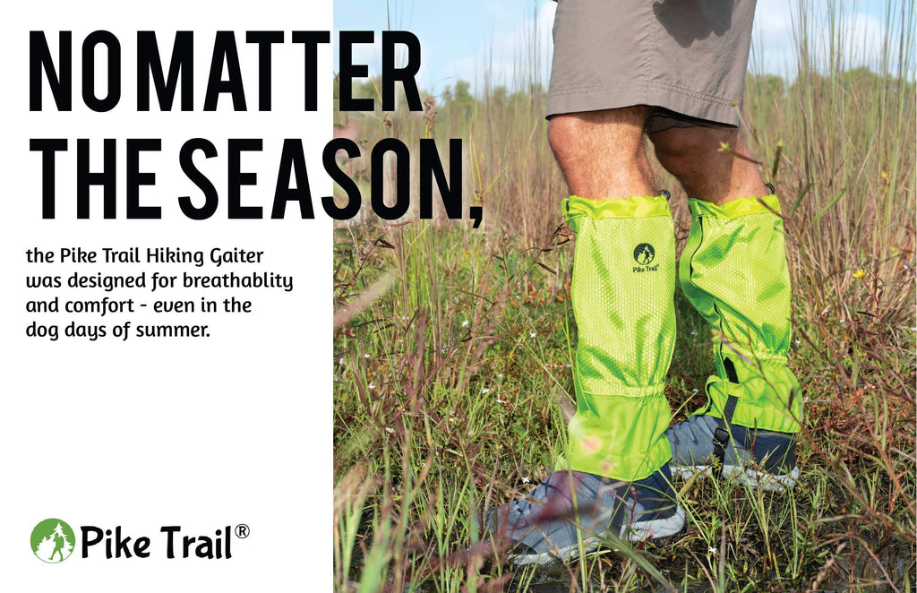 Pike Trail Adjustable Leg Gaiters - Lightweight, Waterproof - Leg Guards For Men & Women - Hiking Essentials Ideal For Hunting,