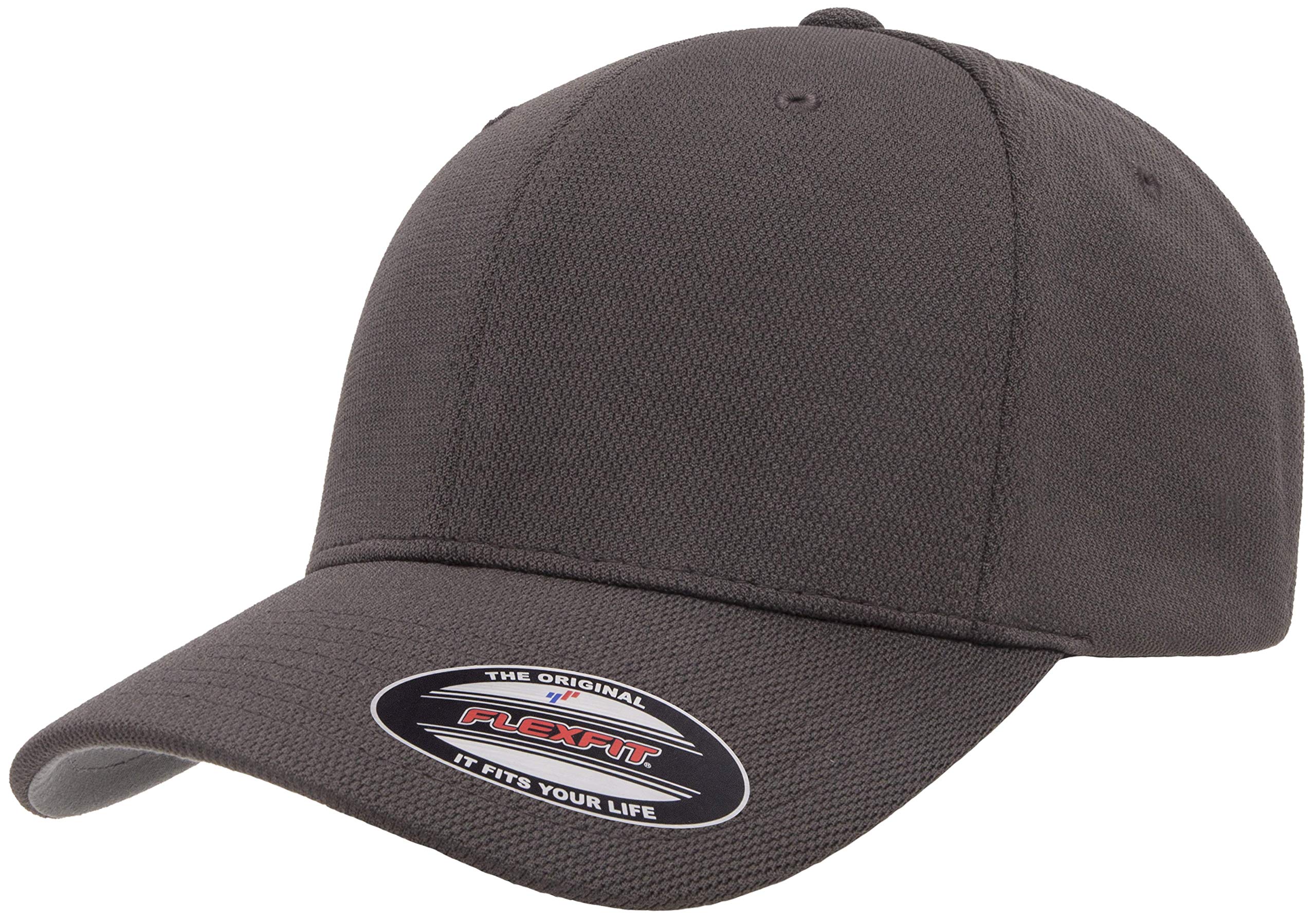 Flexfit Mens Cool & Dry Sport Hat, Grey, Large-X-Large US