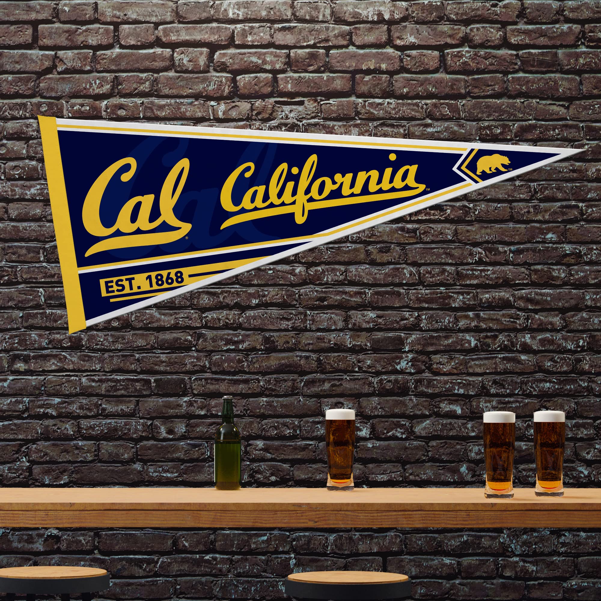 Rico Industries Ncaa Cal Berkeley Golden Bears Classic 12'' X 30'' Felt Wall D  Cor Pennant - Great For Home/Bed Room/Man Cave D