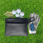 Corecise Golf Ball Pouch,Golf Tee Bag Tee Holder Bag,Leather Golf Ball Bag Pouch,Zippered Golf Pouch,Golf Accessory Pouch,Small